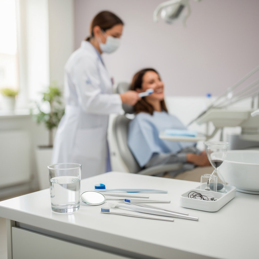 Dr. Sean S. Kashfi, DDS provides personalized brushing technique instruction for optimal oral hygiene in Santa Barbara